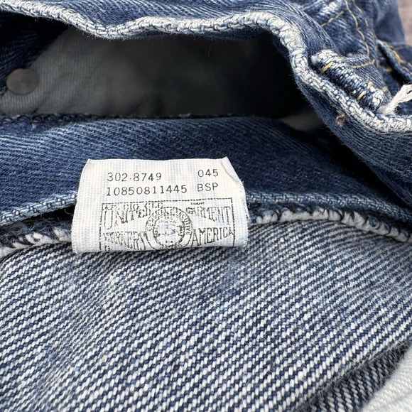 VTG Lee‎ Jeans Womens 5 Med Blue Medium Wash USA Union 80s Baggy - Picture 6 of 6